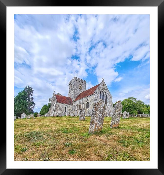 The Old Church at Dinton  Framed Mounted Print by Mark Harvey