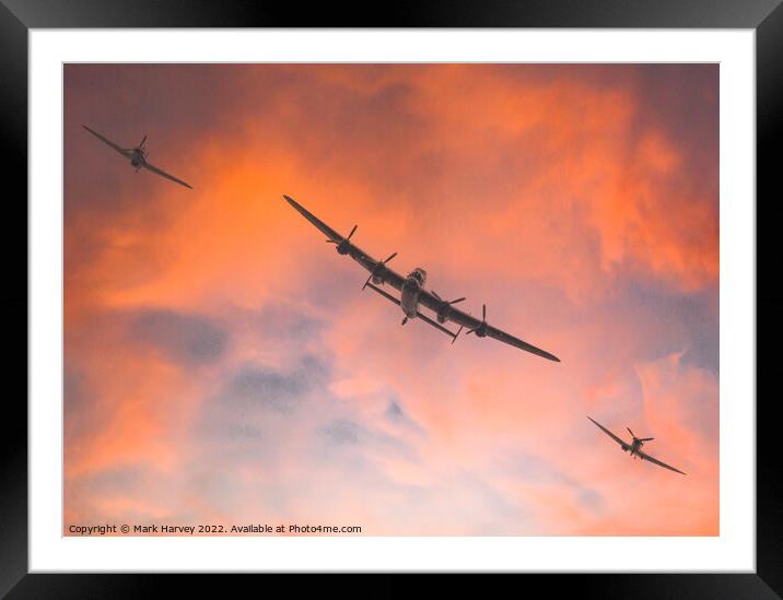 Battle of Britain memorial flight Framed Mounted Print by Mark Harvey
