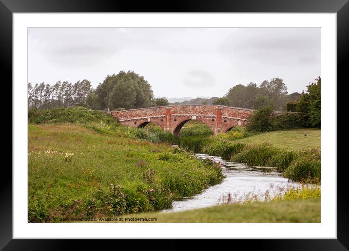 Bridge at Bodiam, Kent Framed Mounted Print by Sally Wallis