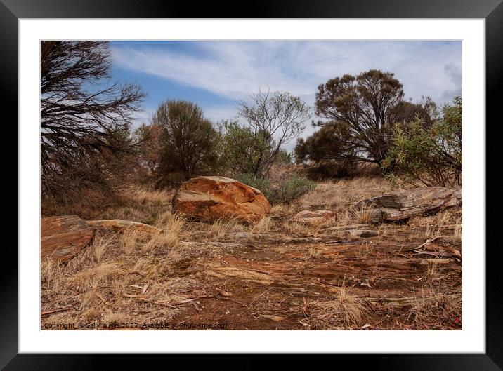 Sandstone rocks Framed Mounted Print by Sally Wallis