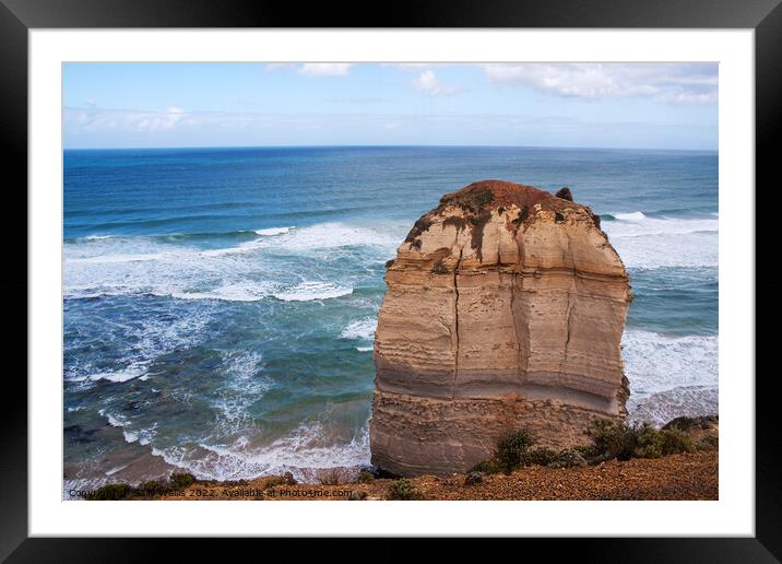 One of the 12 Apostles Framed Mounted Print by Sally Wallis