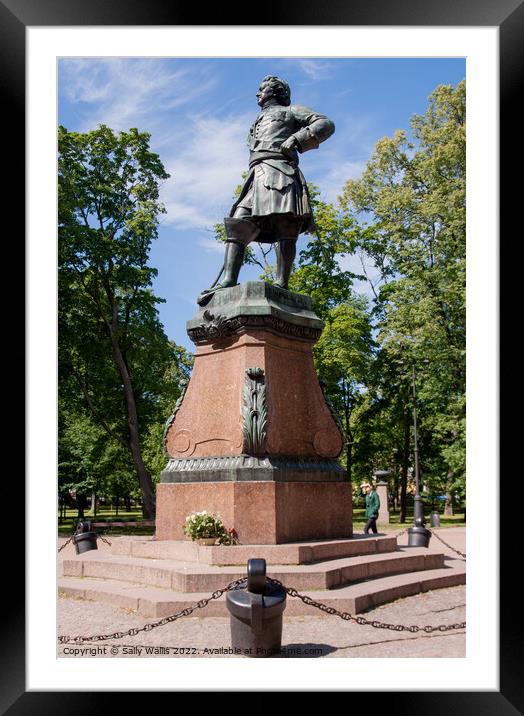 Monument to Peter The Great Framed Mounted Print by Sally Wallis