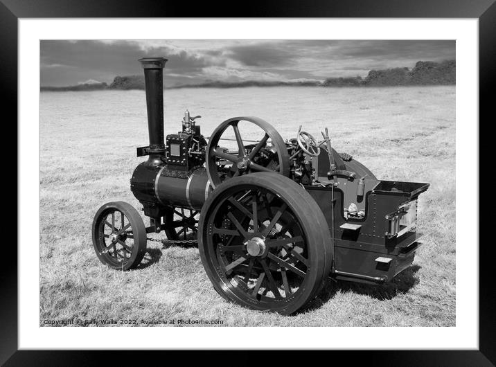 Smart old-fashioned steam engine Framed Mounted Print by Sally Wallis