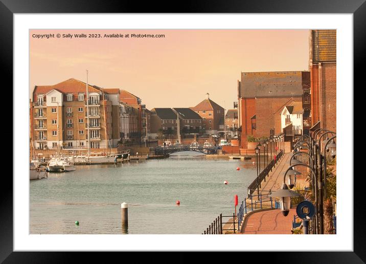Eastbourne Marina Framed Mounted Print by Sally Wallis