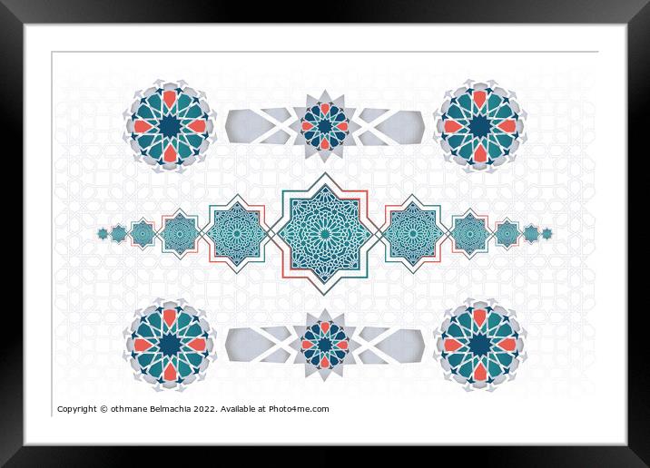 Geometric Islamic Pattern Framed Mounted Print by othmane Belmachia
