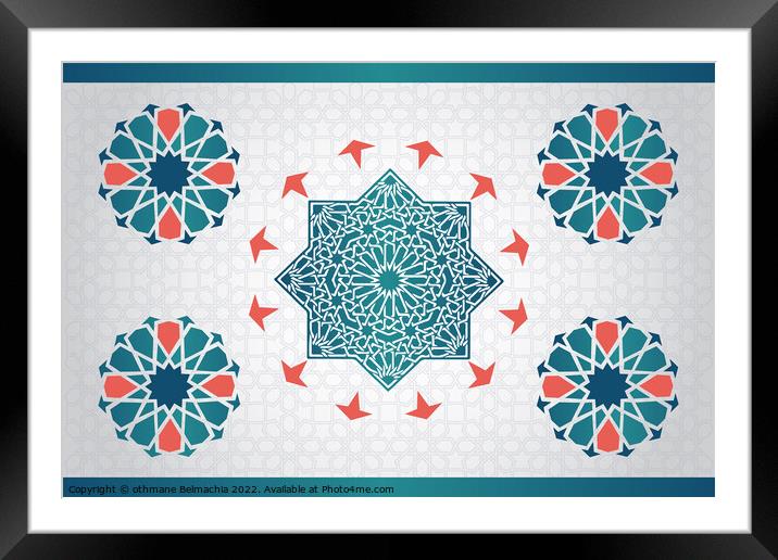 Geometric Islamic Pattern Framed Mounted Print by othmane Belmachia