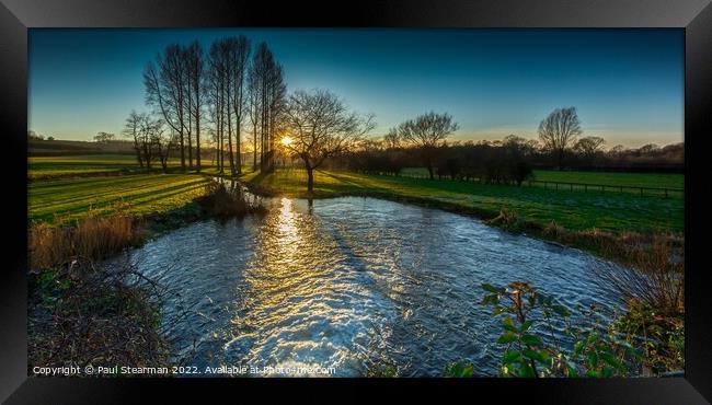 Sunset at Bintree Mill Norfolk Framed Print by Paul Stearman