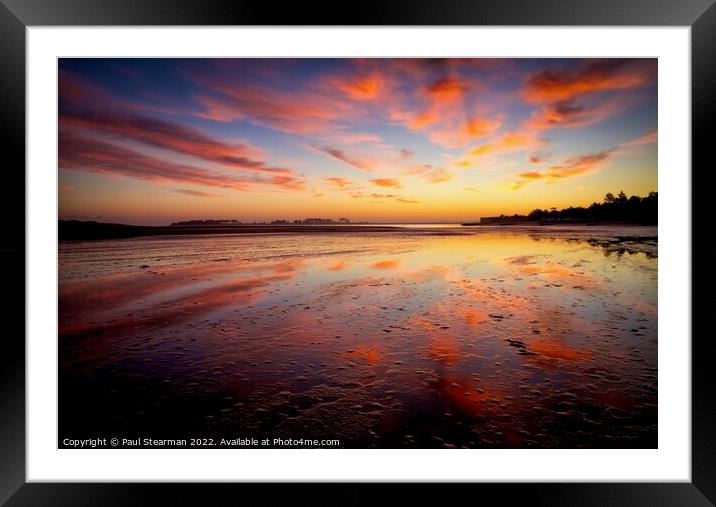 Beach sunrise at Wells Next The Sea Norfolk Framed Mounted Print by Paul Stearman