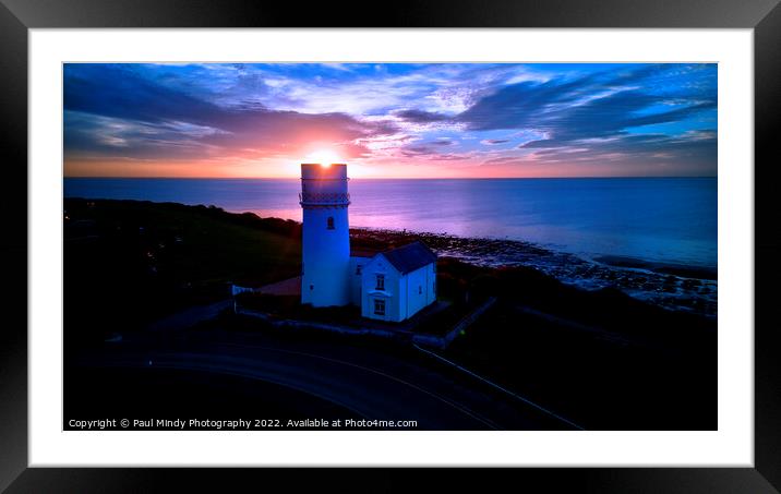 Sunset Over Old Hunstanton Lighthouse Framed Mounted Print by Paul Mindy Photography