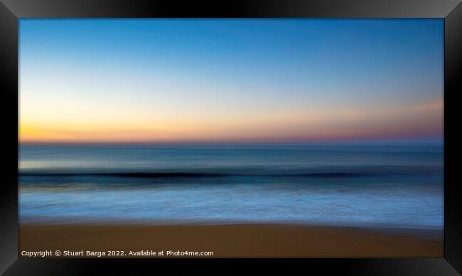 Abstract Sea Scape at Sunrise Lakes Entrance Framed Print by Stuart Bazga