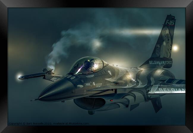 Close-up on demo F-16 Framed Print by Bart Rosselle