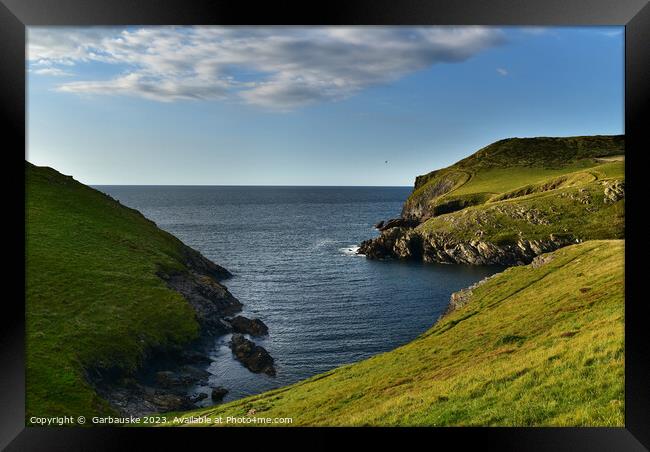 Port Quin, North Cornwall, Seascape Framed Print by  Garbauske