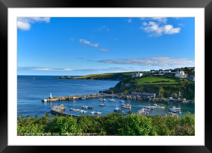 A view on Mevagissey Harbour, Cornwall  Framed Mounted Print by  Garbauske