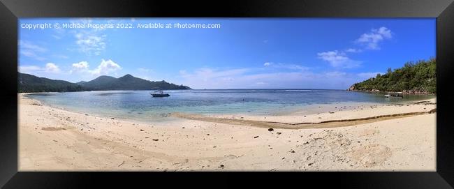 Stunning high resolution beach panorama taken on t Framed Print by Michael Piepgras