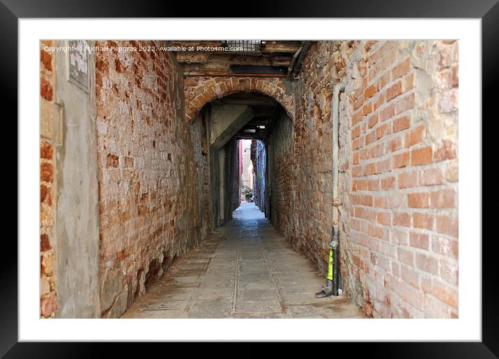 Beautiful view on and in venice city. Framed Mounted Print by Michael Piepgras