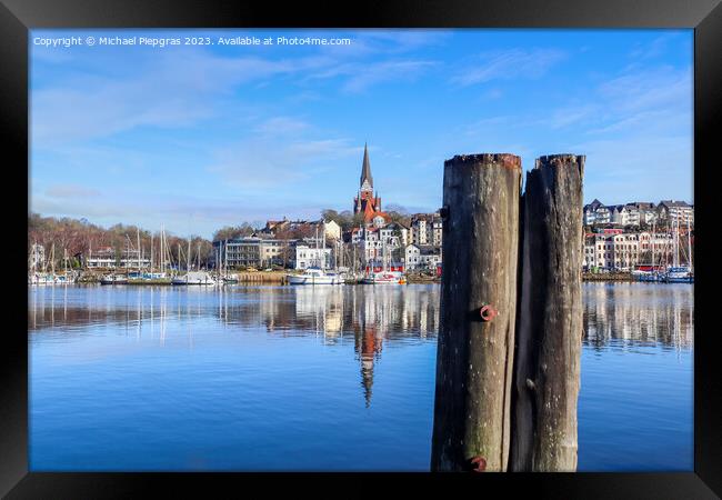 Flensburg, Germany - 03 March 2023: View of the historic harbour Framed Print by Michael Piepgras