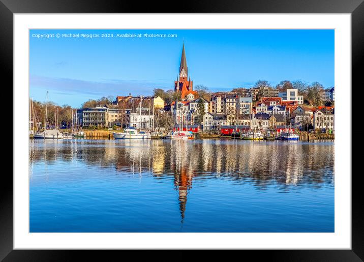 Flensburg, Germany - 03 March 2023: View of the historic harbour Framed Mounted Print by Michael Piepgras