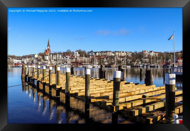 Flensburg, Germany - 03 March 2023: View of the historic harbour Framed Print by Michael Piepgras