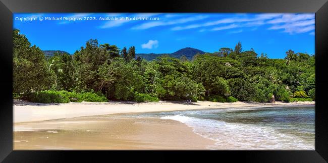 Stunning high resolution beach panorama taken on the paradise is Framed Print by Michael Piepgras