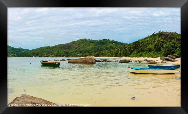 Stunning high resolution beach panorama taken on the paradise is Framed Print by Michael Piepgras