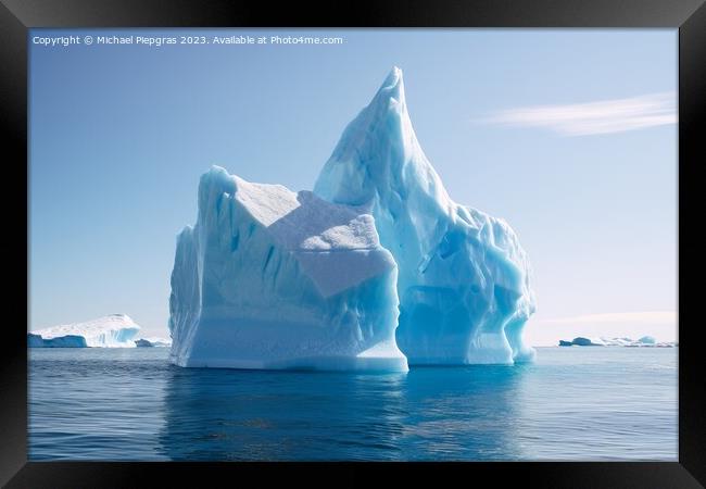 Beautiful shot of an iceberg on a sunny day.^ Framed Print by Michael Piepgras