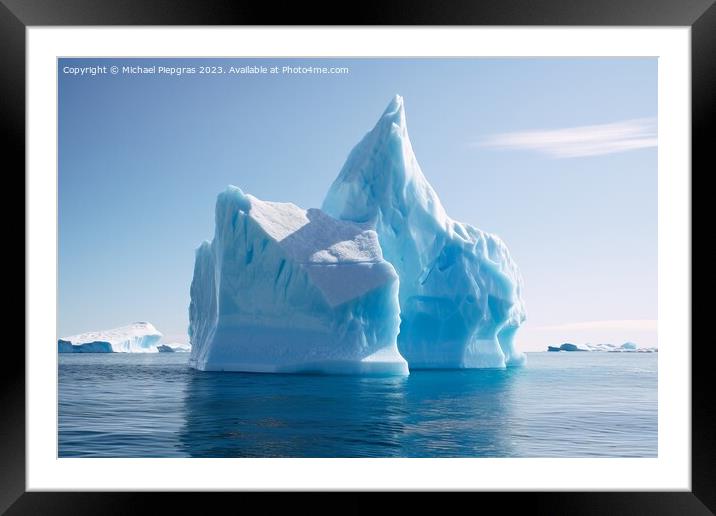 Beautiful shot of an iceberg on a sunny day.^ Framed Mounted Print by Michael Piepgras