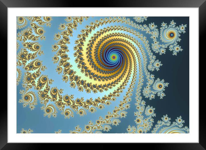 Beautiful zoom into the infinite mathemacial mandelbrot set frac Framed Mounted Print by Michael Piepgras