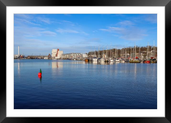 Flensburg, Germany - 03 March 2023: View of the historic harbour Framed Mounted Print by Michael Piepgras