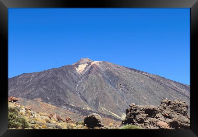 The Roques de Garcia rock formations on the Canary Island of Ten Framed Print by Michael Piepgras