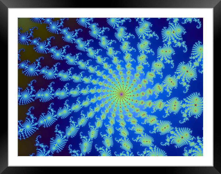 Beautiful zoom into the infinite mathematical mandelbrot set fractal Framed Mounted Print by Michael Piepgras