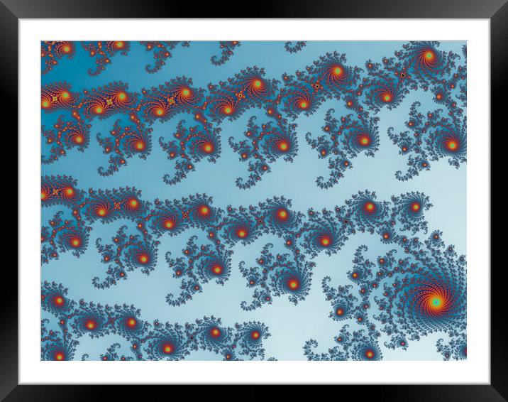 Beautiful zoom into the infinite mathematical mandelbrot set fractal Framed Mounted Print by Michael Piepgras