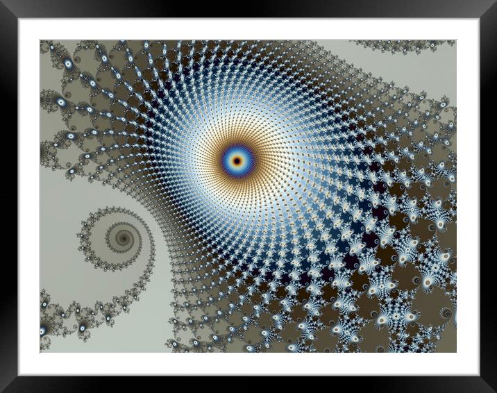 Beautiful zoom into the infinite mathemacial mandelbrot fractal. Framed Mounted Print by Michael Piepgras