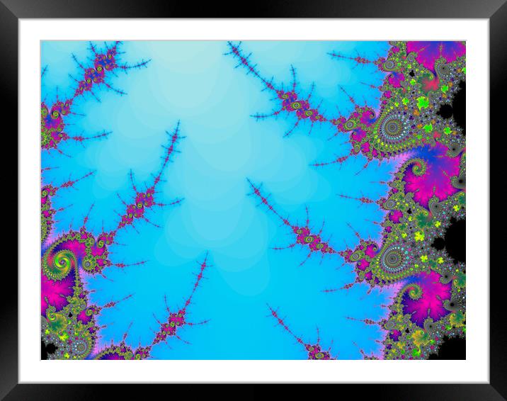 Beautiful zoom into the infinite mathemacial mandelbrot fractal. Framed Mounted Print by Michael Piepgras