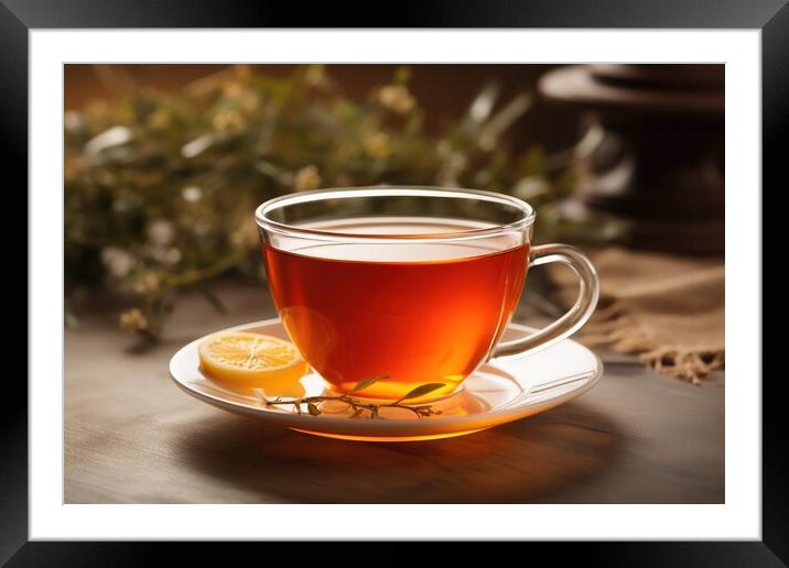 A delicious cup of hot tea. Framed Mounted Print by Michael Piepgras