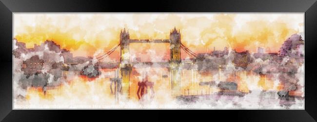 Tower Bridge at Dawn Framed Print by Christopher Lawrence Mrs Lawrence