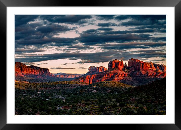 Cathedral Rock Framed Mounted Print by Kelly Stith