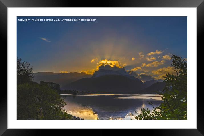 Haunting Dawn at Corpach Loch Framed Mounted Print by Gilbert Hurree