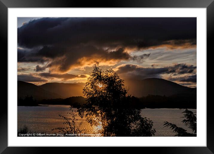 Dawn Embrace of Scottish Loch Awe Framed Mounted Print by Gilbert Hurree