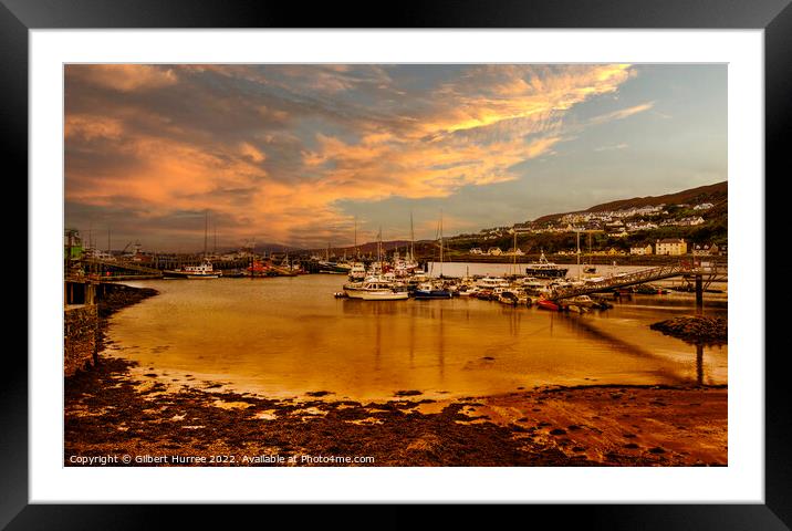 Iona Harbour's Enchanting Sunset Framed Mounted Print by Gilbert Hurree