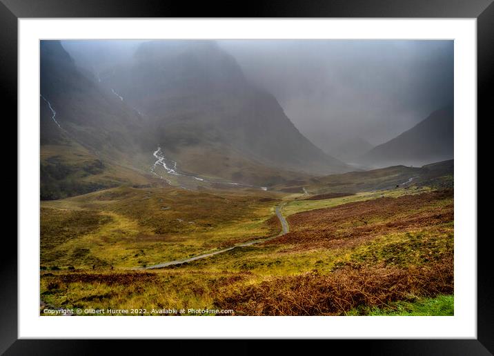 Enigmatic Foggy Embrace of Glen Coe Framed Mounted Print by Gilbert Hurree