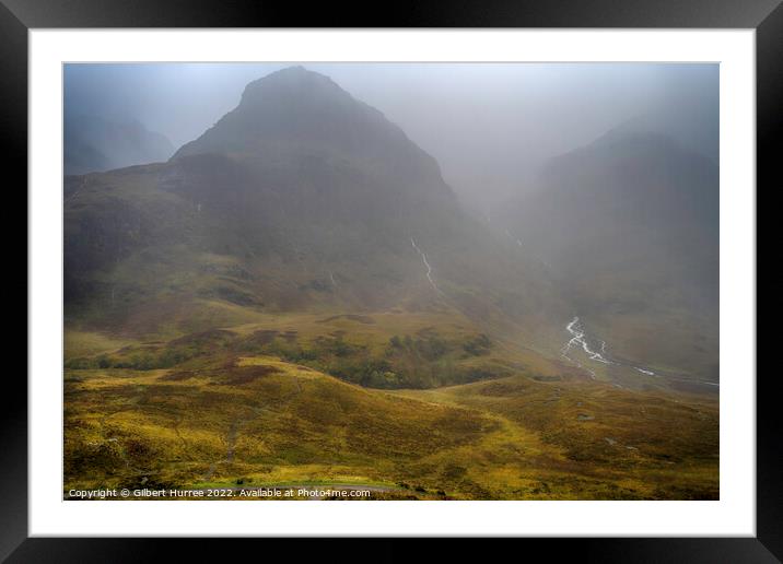 Unveiling Scotland's Enigmatic Glen Coe Framed Mounted Print by Gilbert Hurree