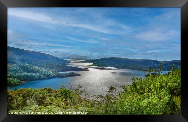 Captivating Loch Ruel Panorama Framed Print by Gilbert Hurree