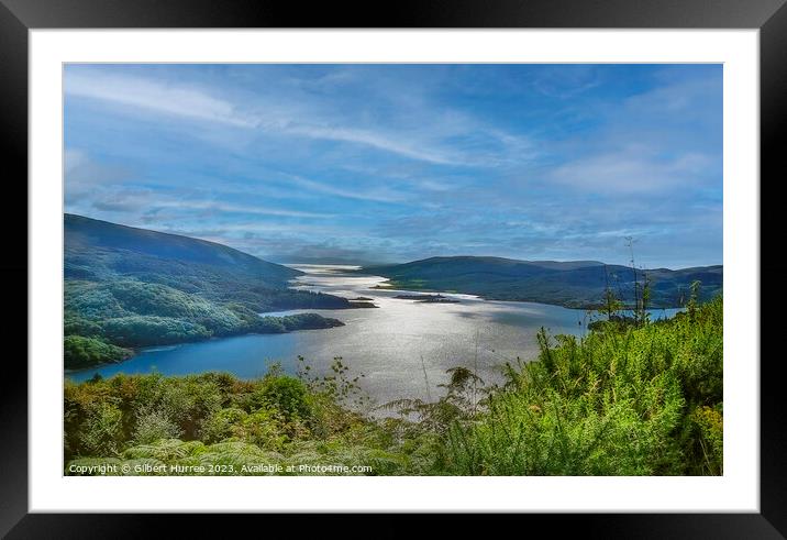 Captivating Loch Ruel Panorama Framed Mounted Print by Gilbert Hurree