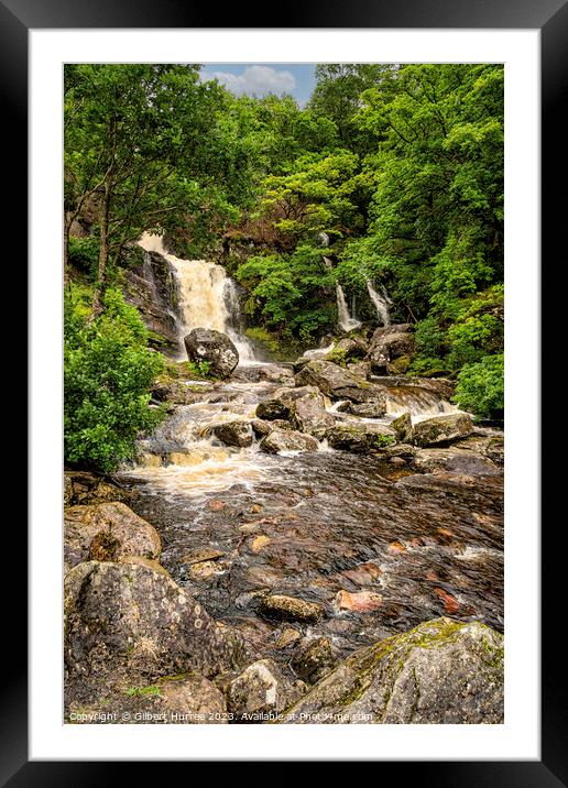 Enchanting Arklet Falls, Inversnaid Framed Mounted Print by Gilbert Hurree