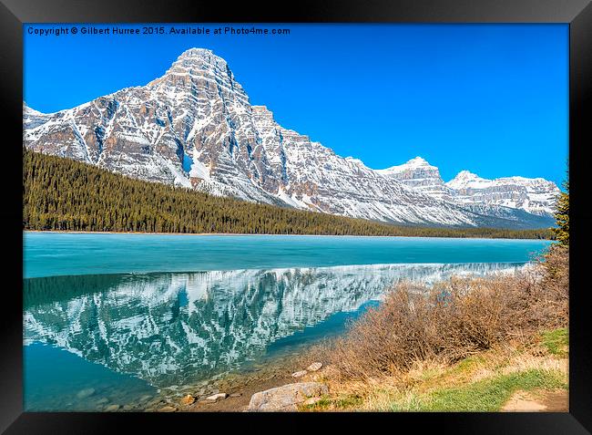'The Crystal Mirrors: Canadian Rockies' Framed Print by Gilbert Hurree