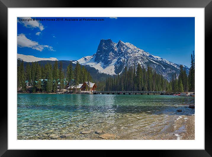 Enchanted Waters of Emerald Lake Framed Mounted Print by Gilbert Hurree