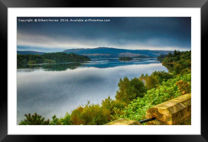 Scotland's Serene Sanctuary, Loch Awe Framed Mounted Print by Gilbert Hurree
