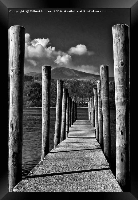 'Breathtaking Derwent Water Jetty' Framed Print by Gilbert Hurree