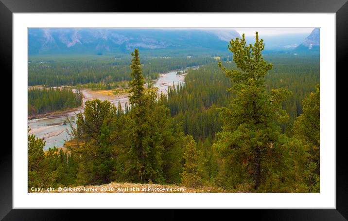 'Hoodoos Alongside Milk River, Banff' Framed Mounted Print by Gilbert Hurree