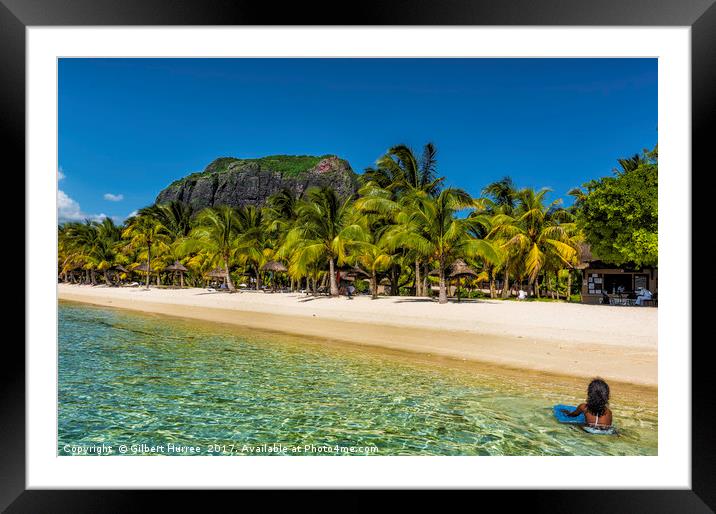 'Le Morne Brabant: Mauritius' Unseen Beauty' Framed Mounted Print by Gilbert Hurree